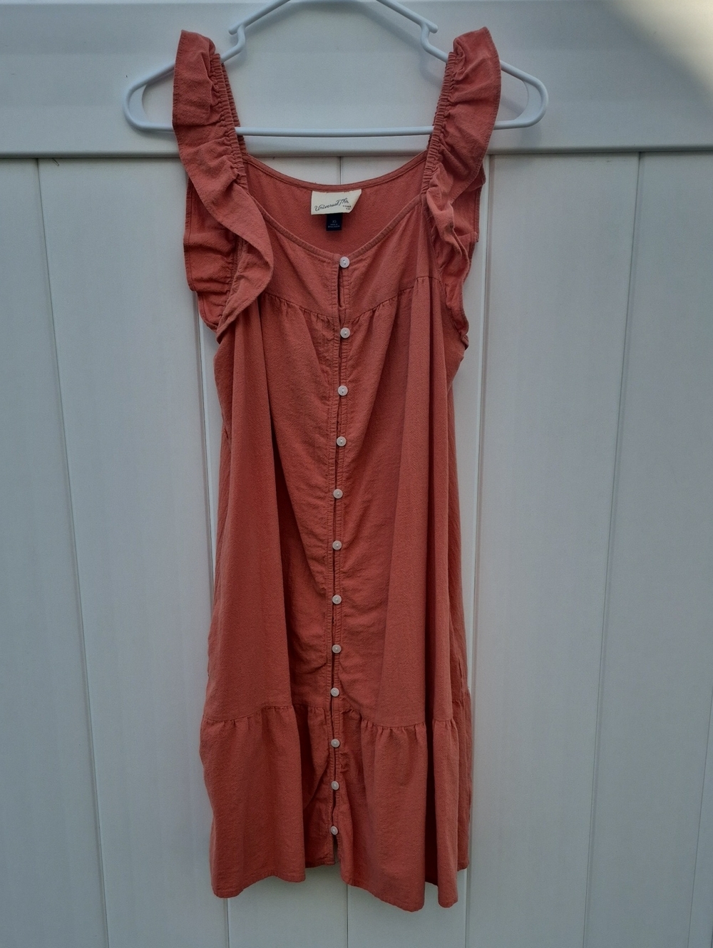 Universal Thread Coral Button-Neck Top